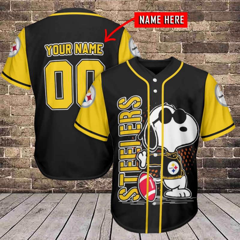 Pittsburgh Steelers Personalized Baseball Jersey