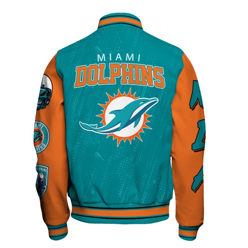 Miami Dolphins Varsity Jacket Detail