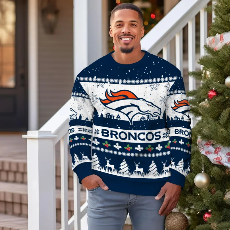 Denver Broncos Ugly Christmas Sweater - MK Outdoor3