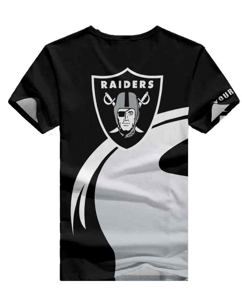 Las Vegas Raiders V-neck T-shirt Back View