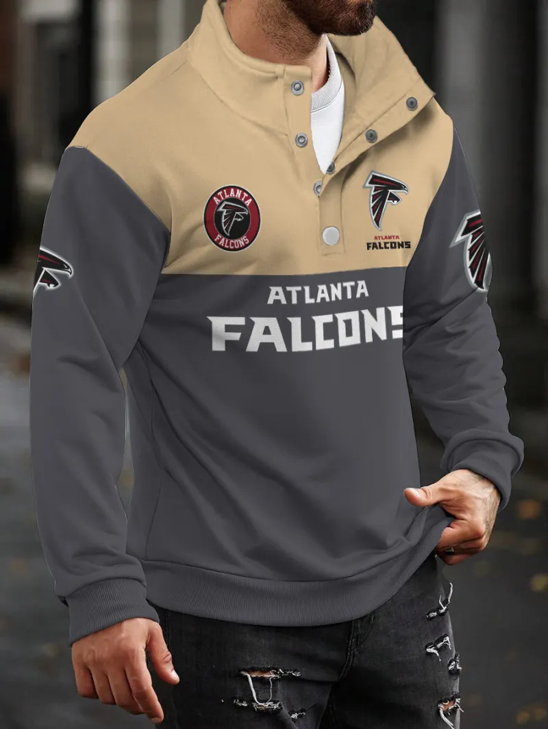 Atlanta Falcons Casual Colorful Stand Collar Sweatshirt