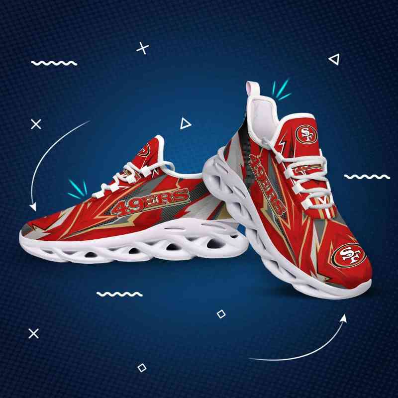 San Francisco 49ers Yezy Running Sneakers Side View