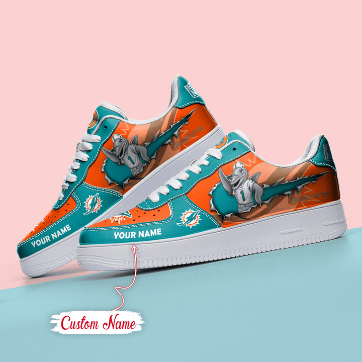 Durable Outsole of Miami Dolphins Sneakers