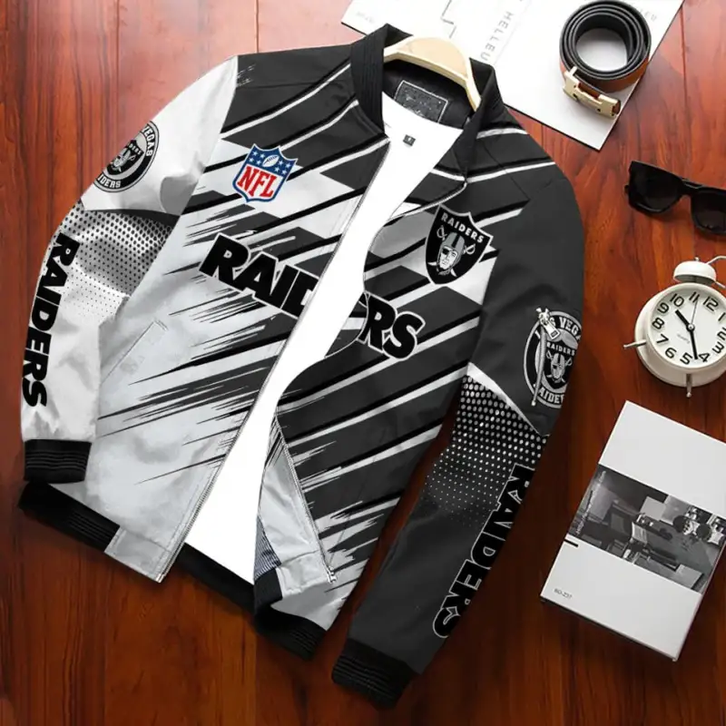 Las Vegas Raiders Bomber Jacket Image 3