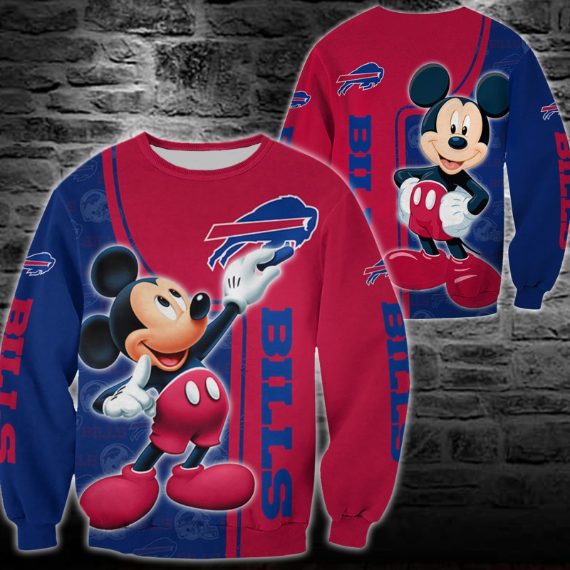 Buffalo Bills Mickey All Over Printed Ugly Christmas Sweater Detail
