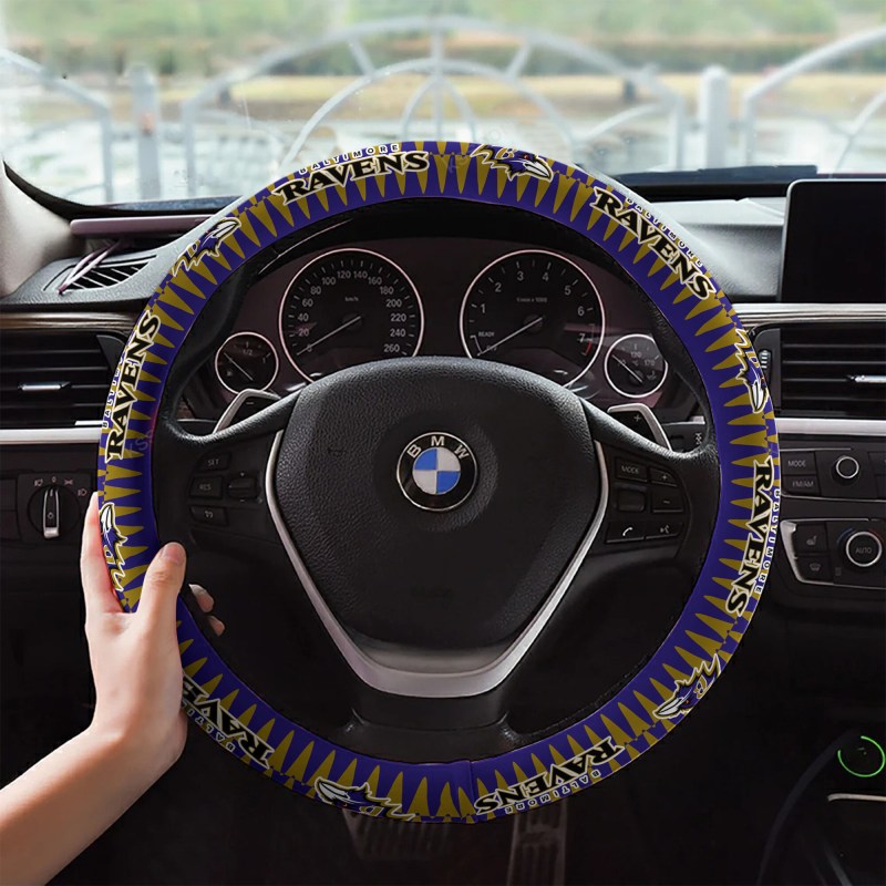 Baltimore Ravens Custom 3D Steering Wheel Cover