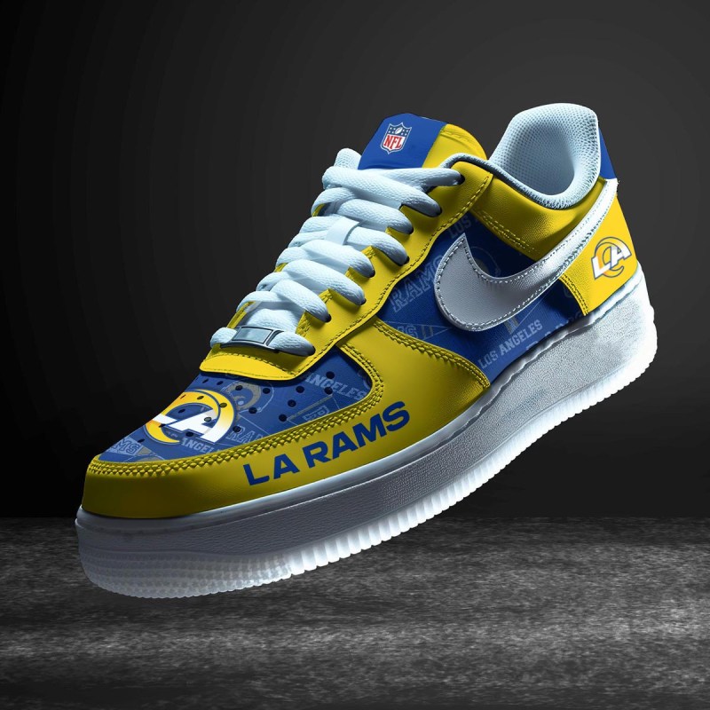 Los Angeles Rams Personalized AF1-1 Logo Pattern Sneakers