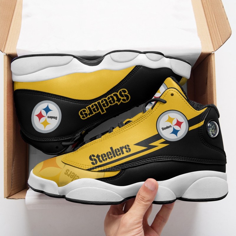Pittsburgh Steelers Air JD13 Sneakers Side View