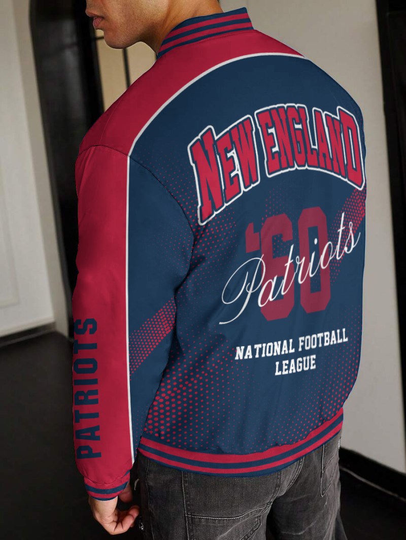 New England Patriots Varsity Jacket Close-up