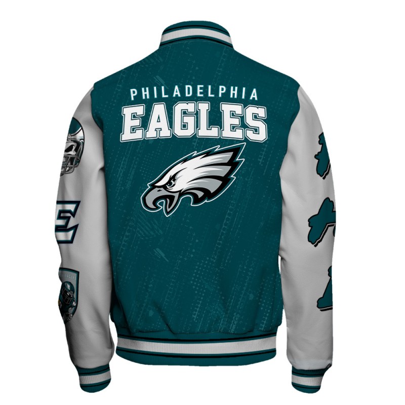 Philadelphia Eagles Unisex Athletic Legacy Varsity Jacket - Details