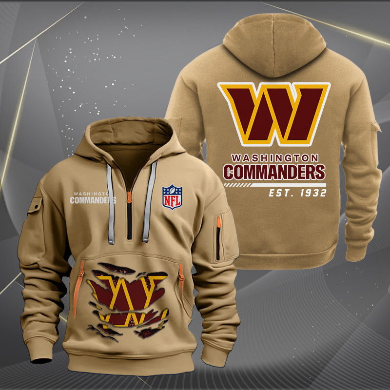 Washington Commanders Quarter Zip Hoodie - Styled Look