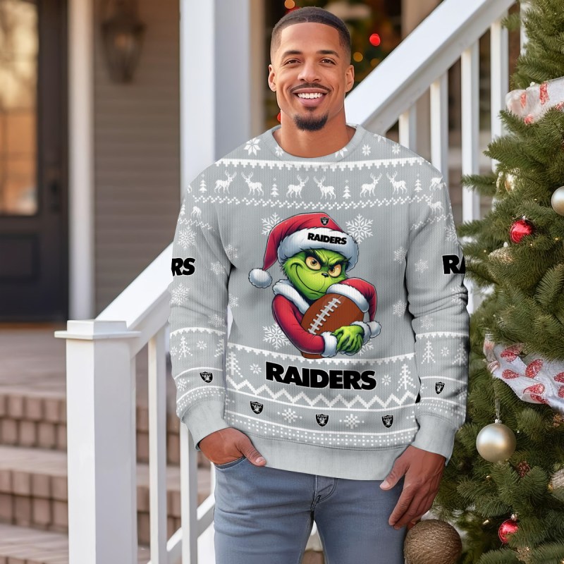 Las Vegas Raiders Ugly Christmas Sweater Outdoor