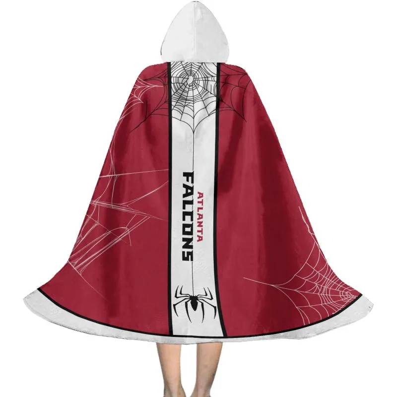 Atlanta Falcons Cowebs Pattern Halloween Cloak