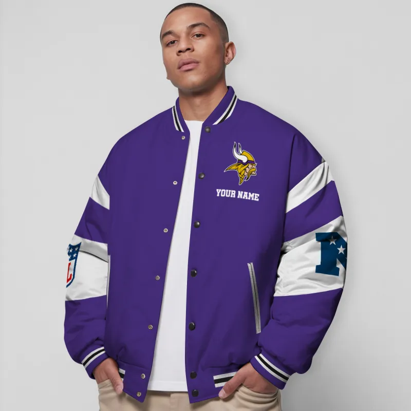 Minnesota Vikings Varsity Jacket 5