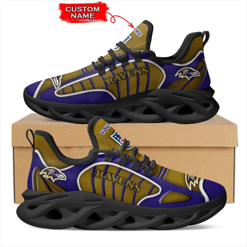 Baltimore Ravens Personalized Yezy Running Sneakers 4