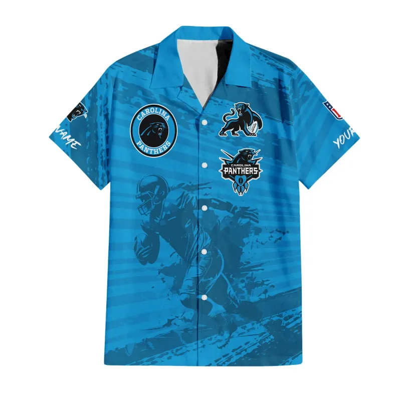 Carolina Panthers Hawaiian Shirt Back View