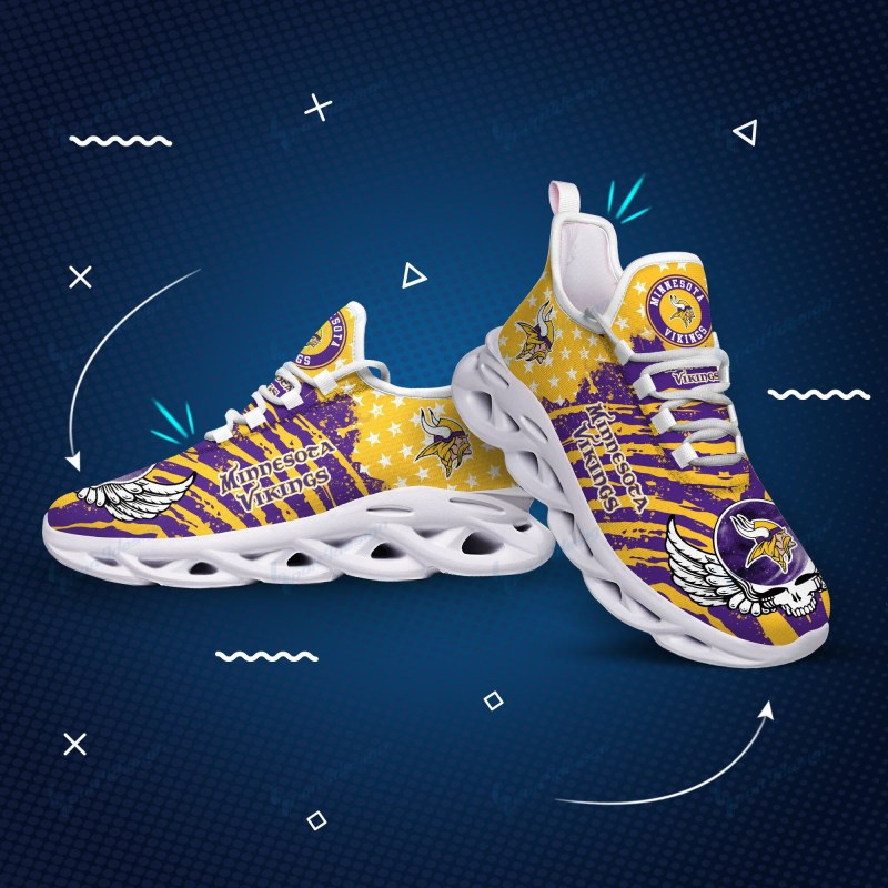 Minnesota Vikings Sneakers Back View