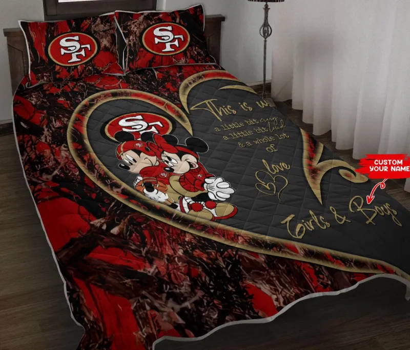 San Francisco 49ers Personalized Quilt Set