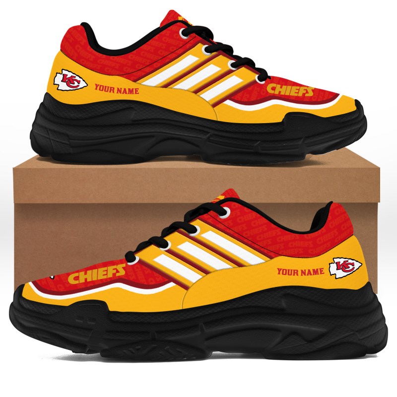 Kansas City Chiefs Personalized Chunky Sneakers Side View