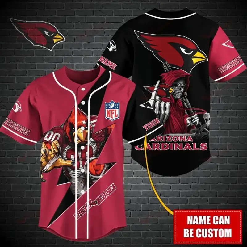 Arizona Cardinals Personalized Baseball Jersey