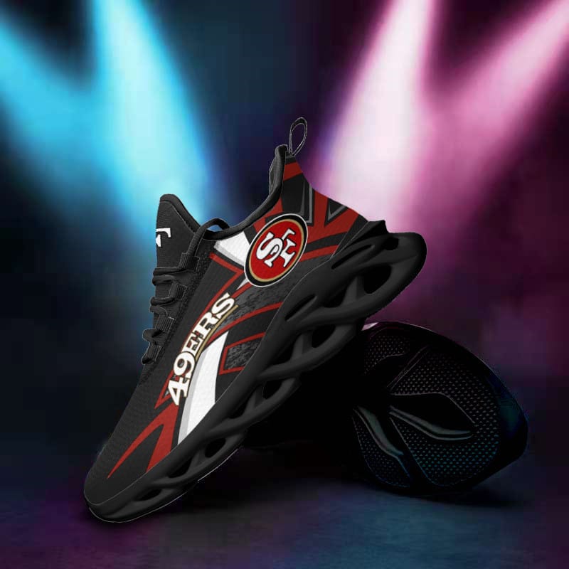 San Francisco 49ers Yezy Running Sneakers Side View
