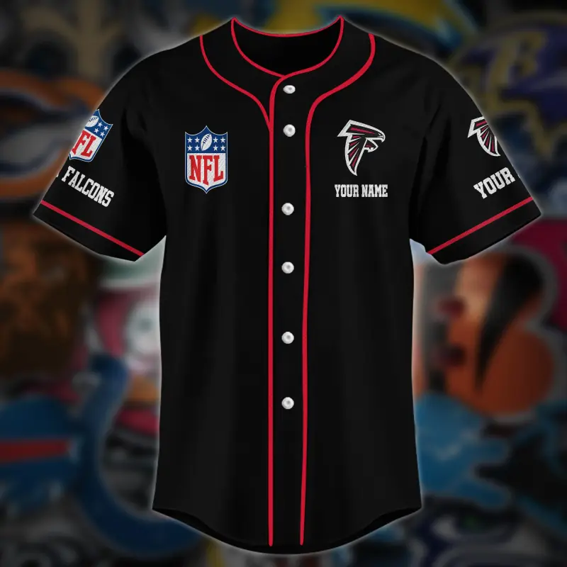 Atlanta Falcons Baseball Shirt Design 1