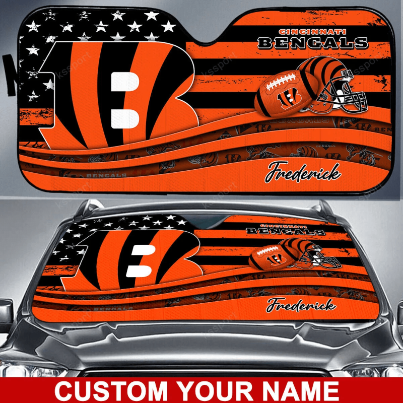 Cincinnati Bengals Personalized Auto Sun Shade