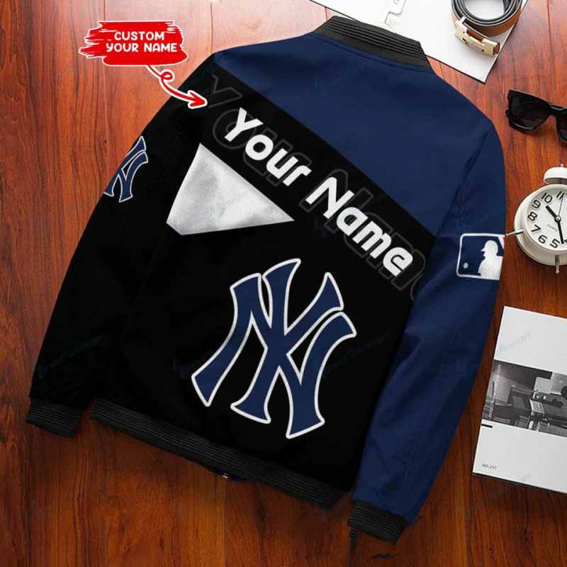 New York Yankees Personalized Bomber Jacket Back View
