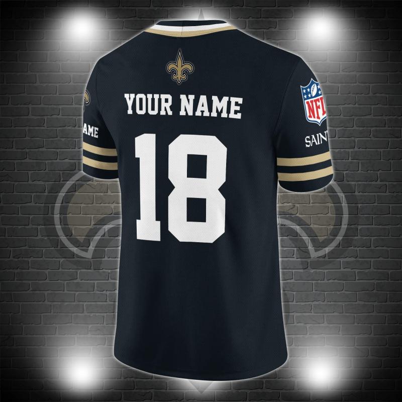 New Orleans Saints Personalized V-neck Football Jersey - Image 3