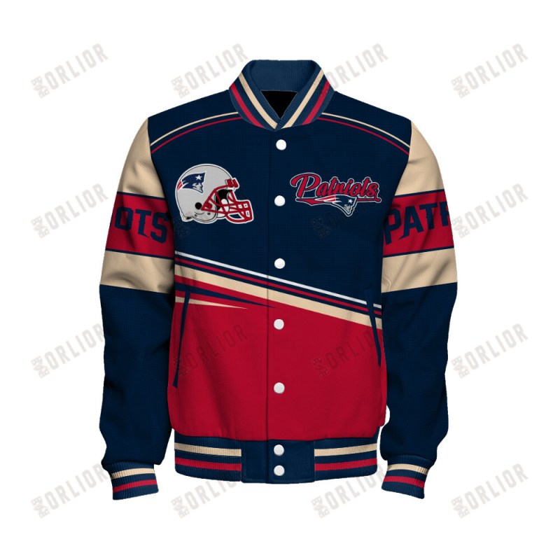 New England Patriots Varsity Jacket Back