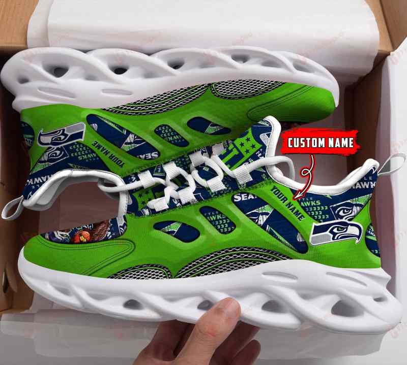 Seattle Seahawks Personalized Yezy Running Sneakers 202