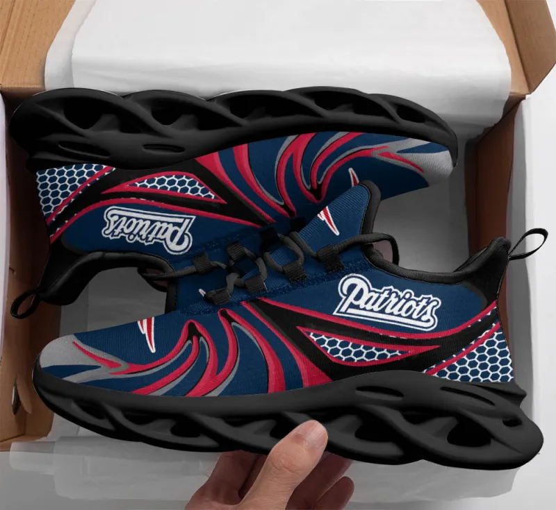New England Patriots Yezy Sneakers Back View