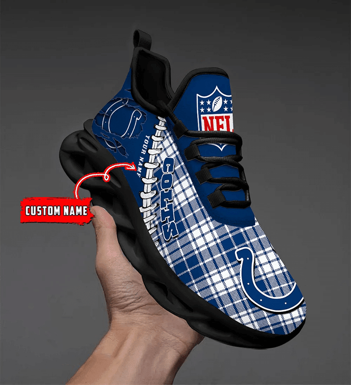 Indianapolis Colts Personalized Sneakers Side View
