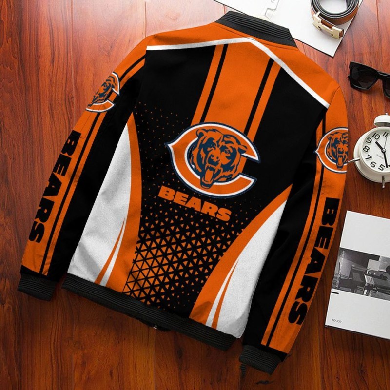 Chicago Bears Bomber Jacket Back View