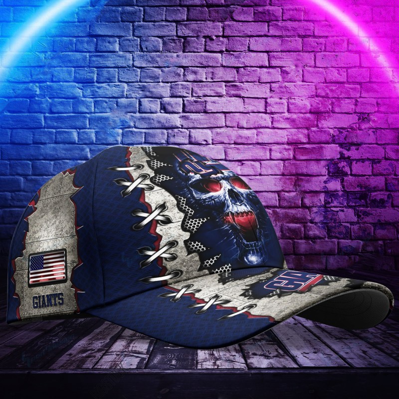New York Giants Personalized Classic Cap BG496 5 New York Giants Personalized Classic Cap Back View