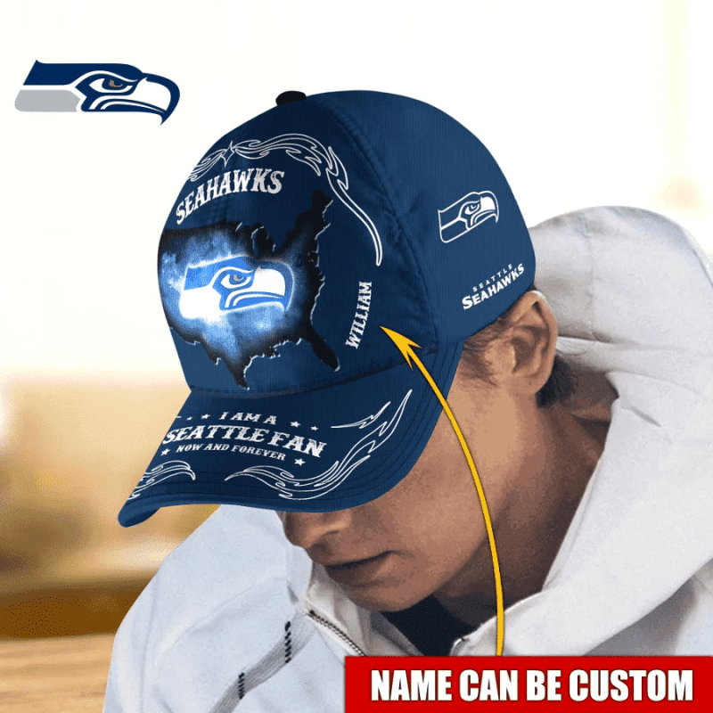 Seattle Seahawks Custom Name Cap