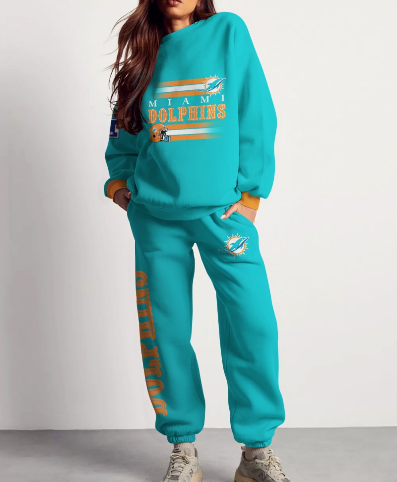 Miami Dolphins Combo 3D Sweatsuit and Sweatpants