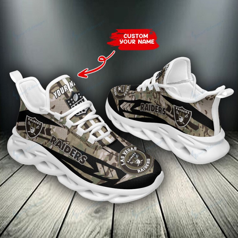 Las Vegas Raiders Personalized Yezy Running Sneakers