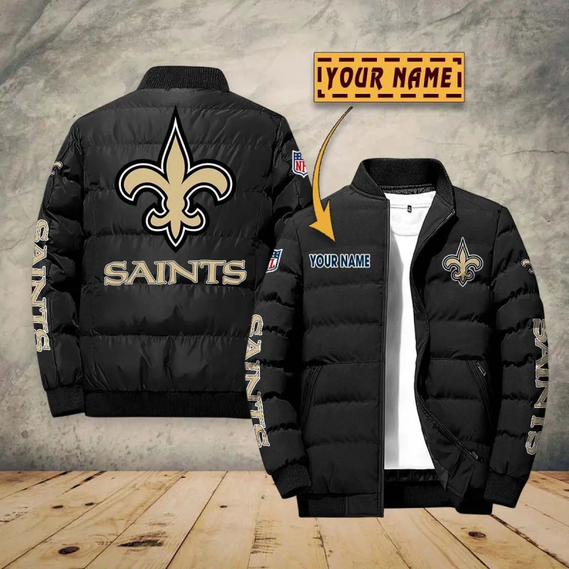 New Orleans Saints Personalized Winter Puffer Jacket