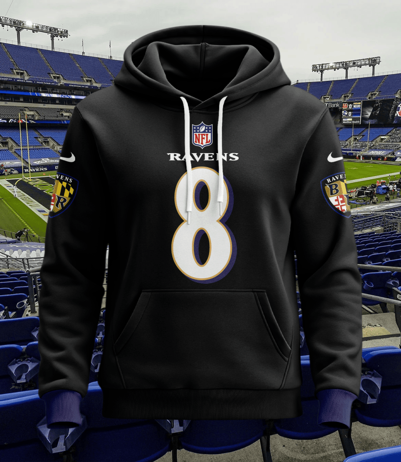 Baltimore Ravens Personalized Football Hoodie