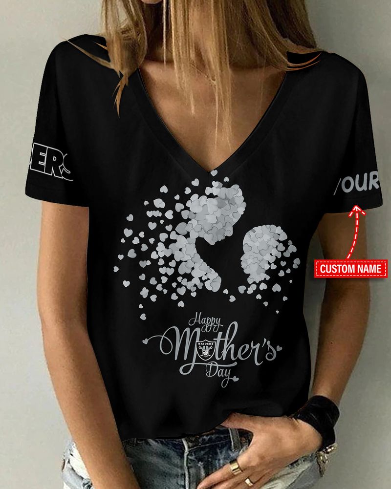Las Vegas Raiders Mother's Day V Neck T-Shirt