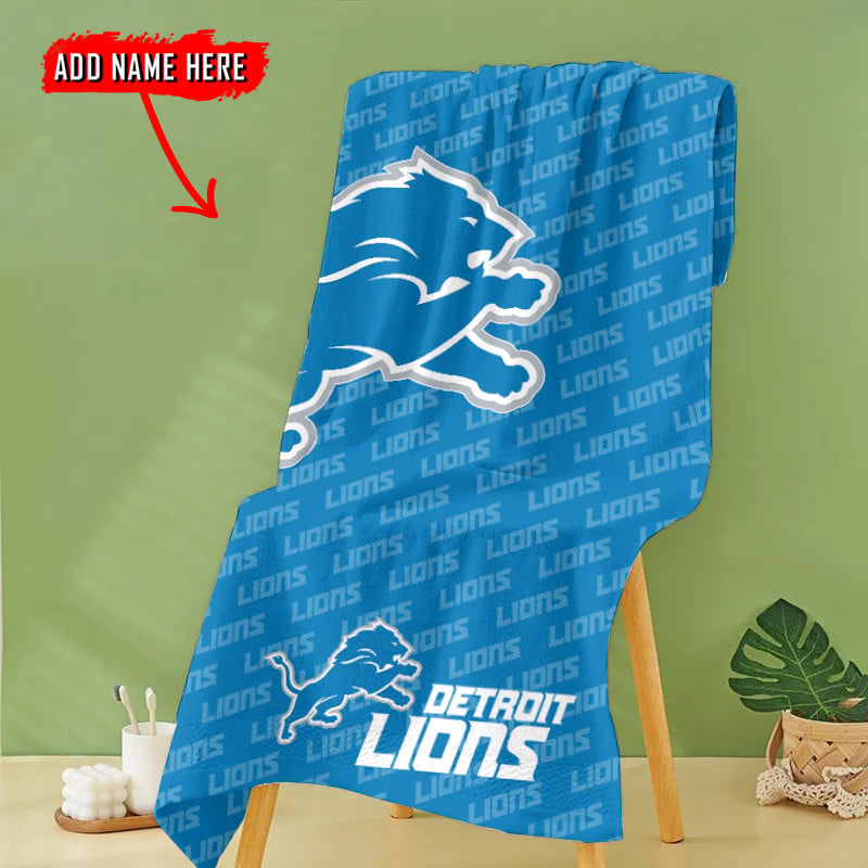 Detroit Lions Beach Towel Image 2