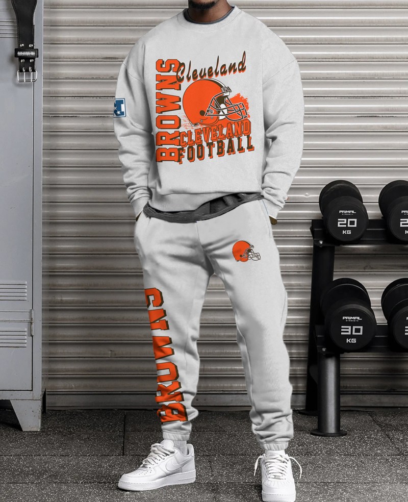 Cleveland Browns Combo 3D Sweatsuit and Sweatpants