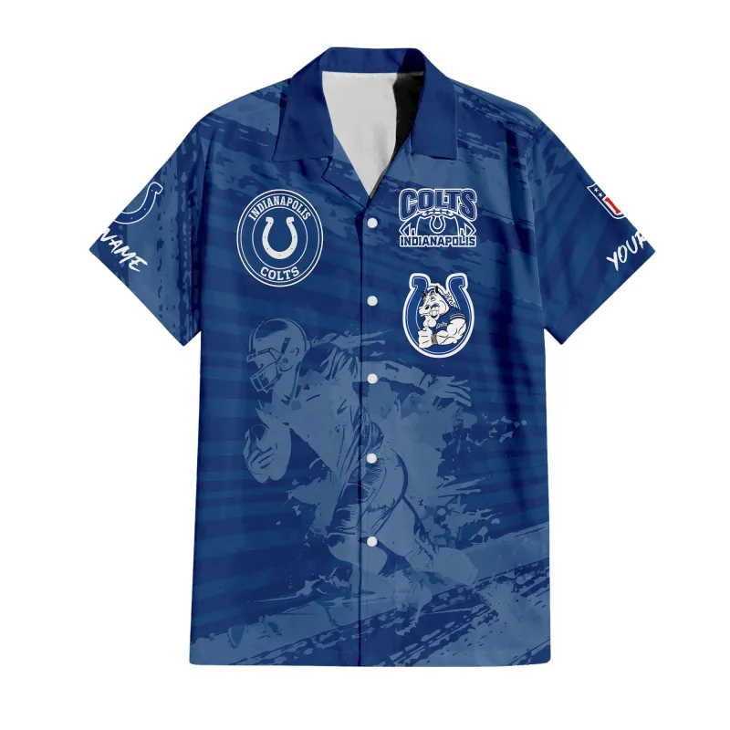 Indianapolis Colts Hawaiian Shirt Front