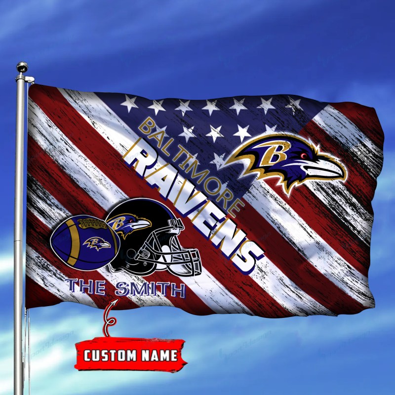 Baltimore Ravens Personalized Flag