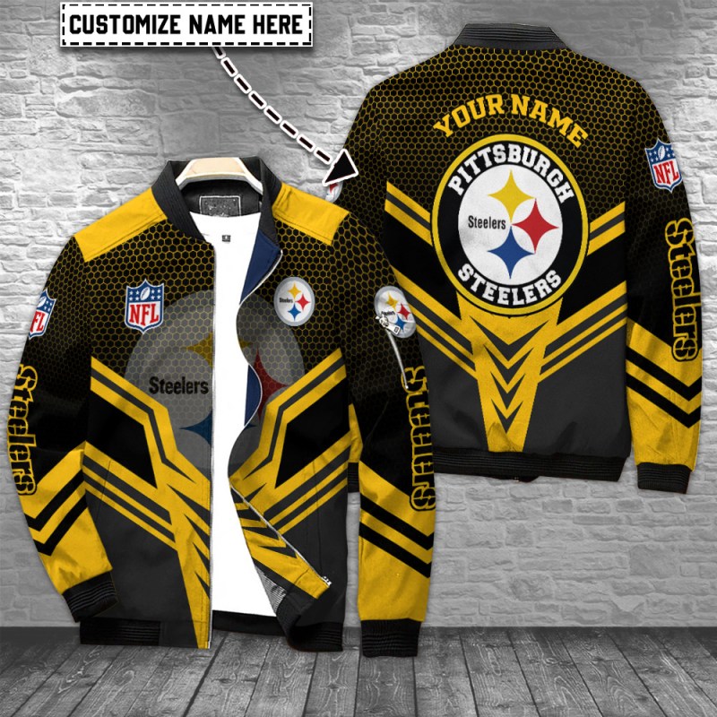 Personalized Pittsburgh Steelers Bomber Jacket