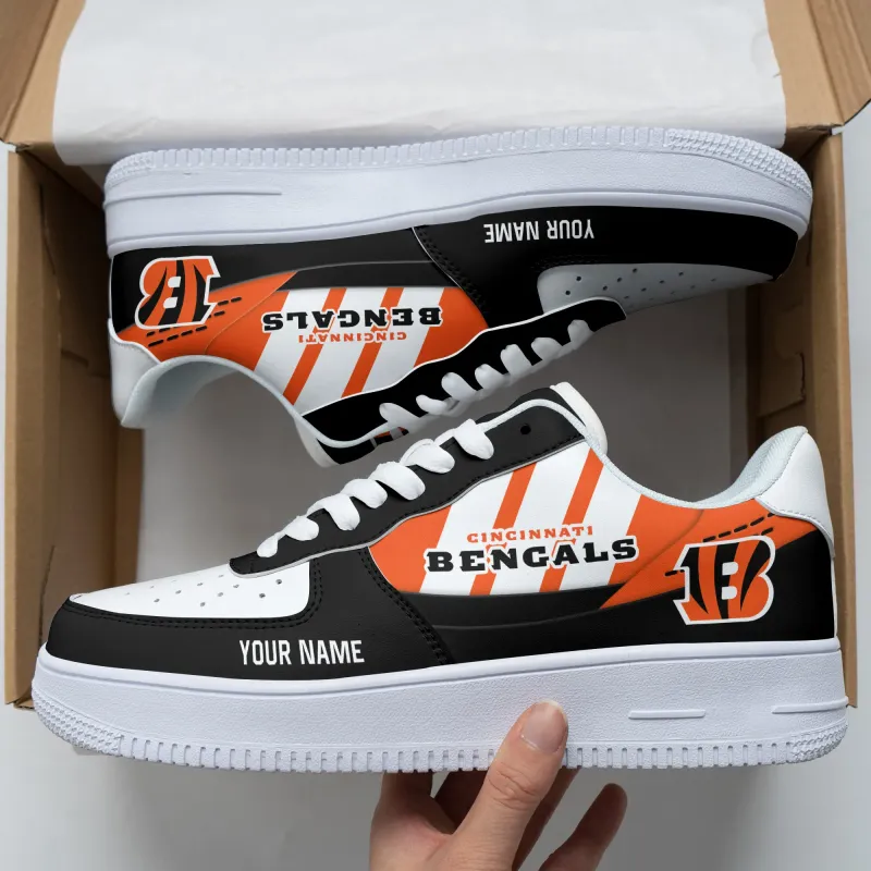 Cincinnati Bengals Personalized AF1 Shoes Back View