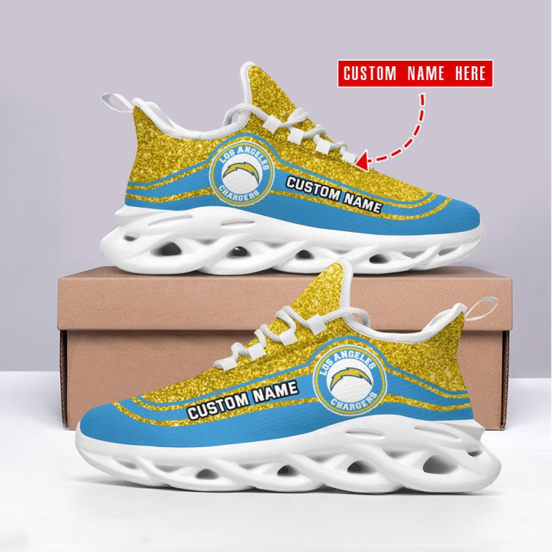 Los Angeles Chargers Personalized Yezy Running Sneakers 3