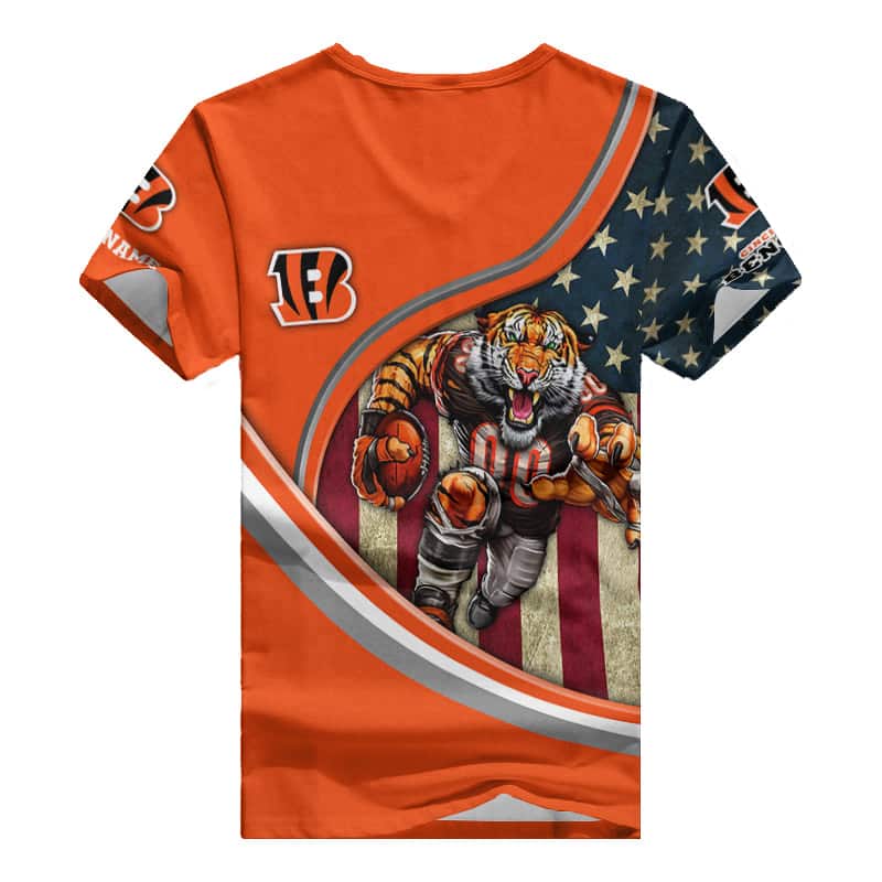 Cincinnati Bengals V-neck T-shirt Back
