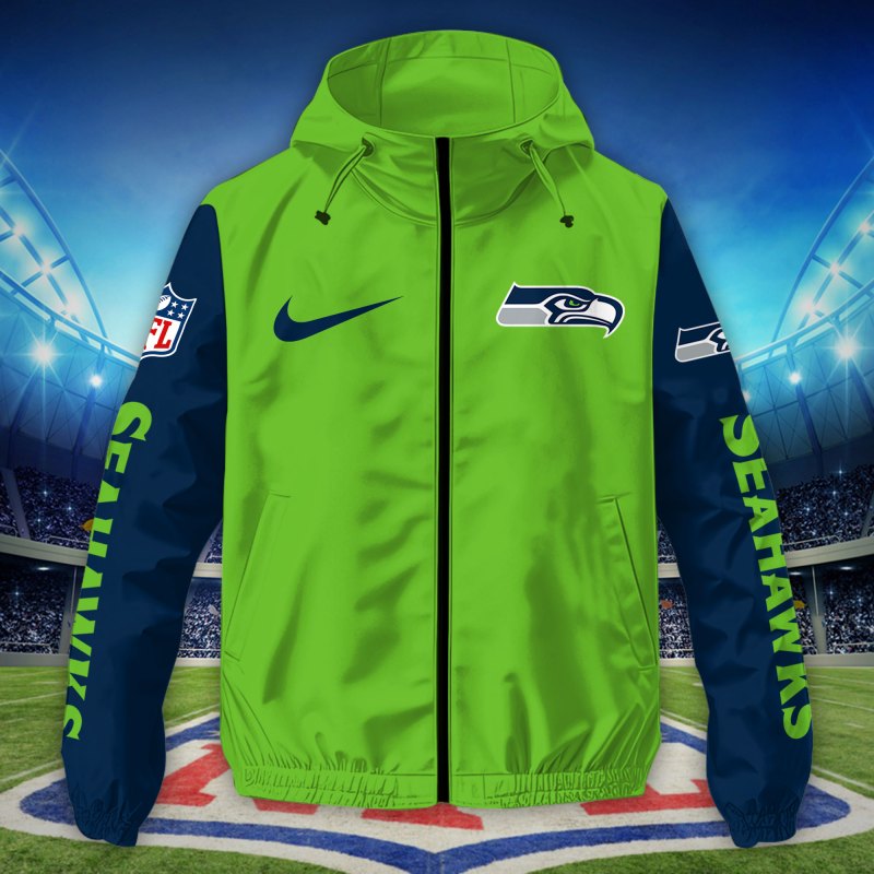 Seattle Seahawks Outdoor Jacket - Back View